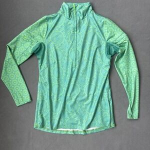 Gretchen Scott Pullover Womens XS Green 1/4 Zip St Lawrence University Active